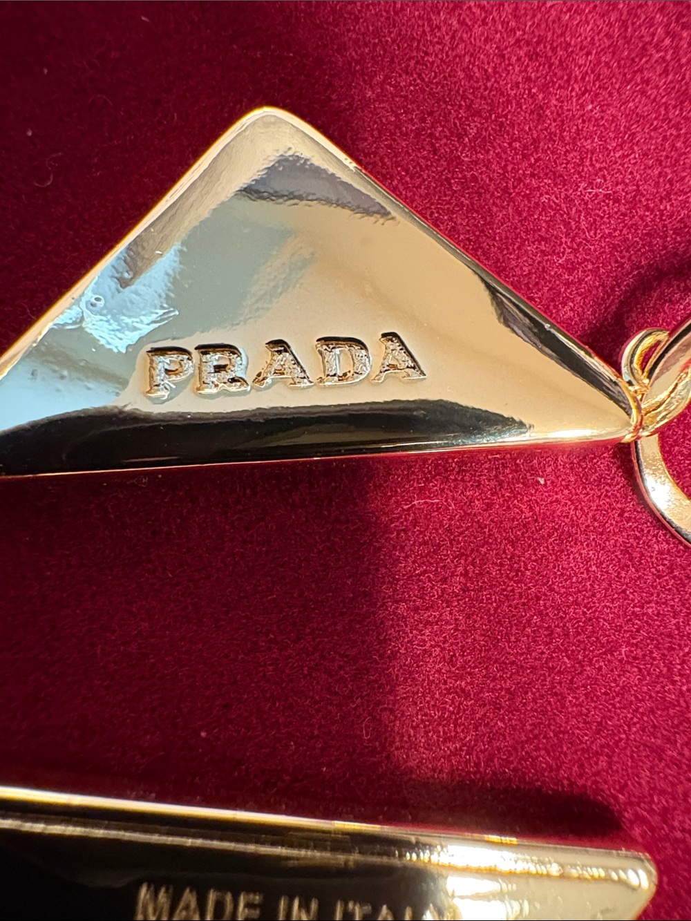 NEW! Stainless Steel Gold Tone Triangle Earrings - Picture 4 of 4